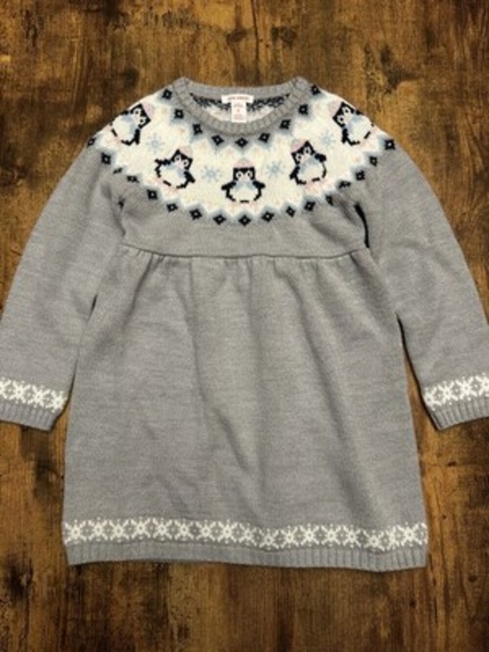 Joe Fresh Toddler Penguin Fair Isle Knit Sweater Dress